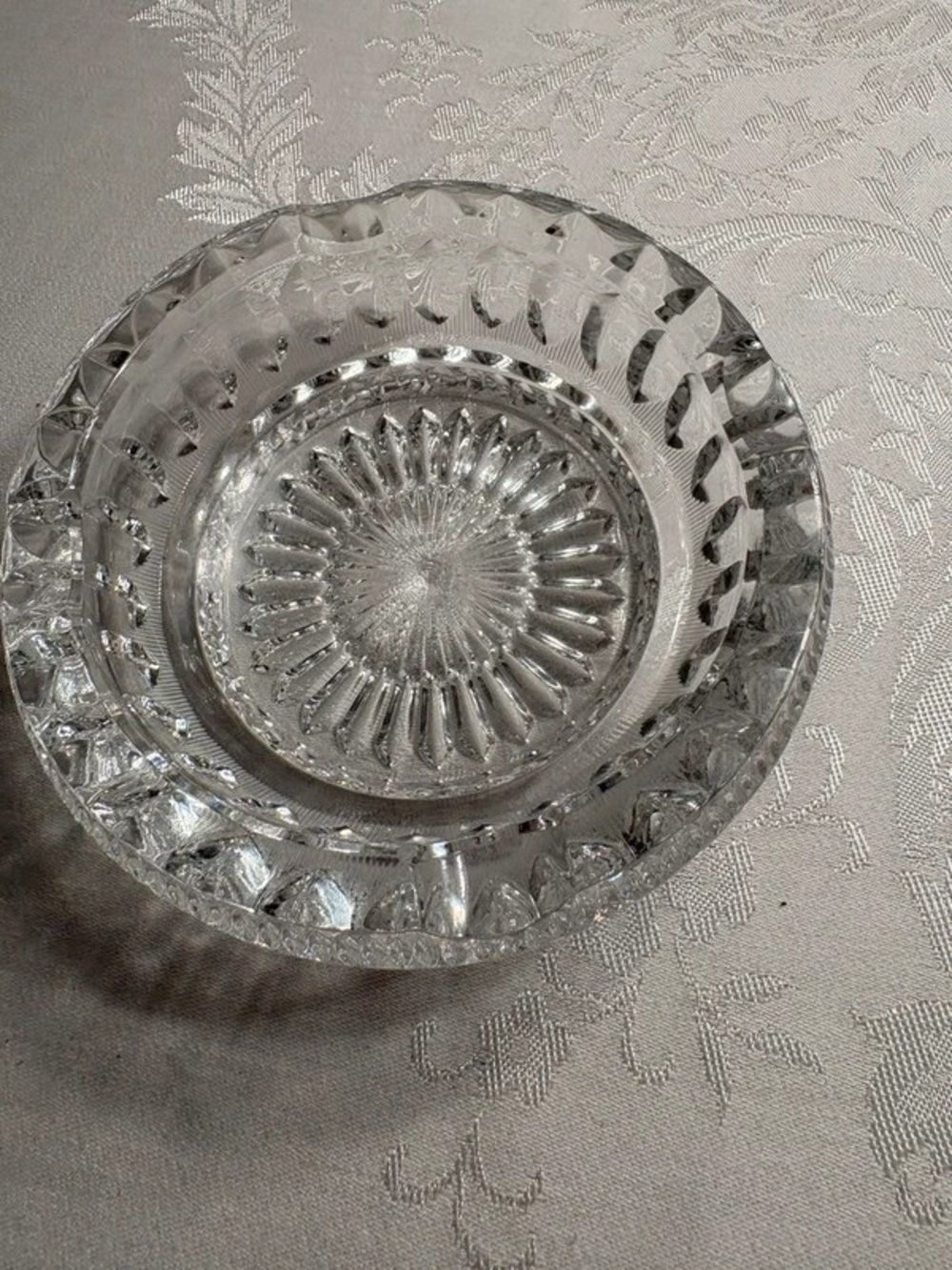 Faceted Clear Glass Serving Bowl for Home Dining